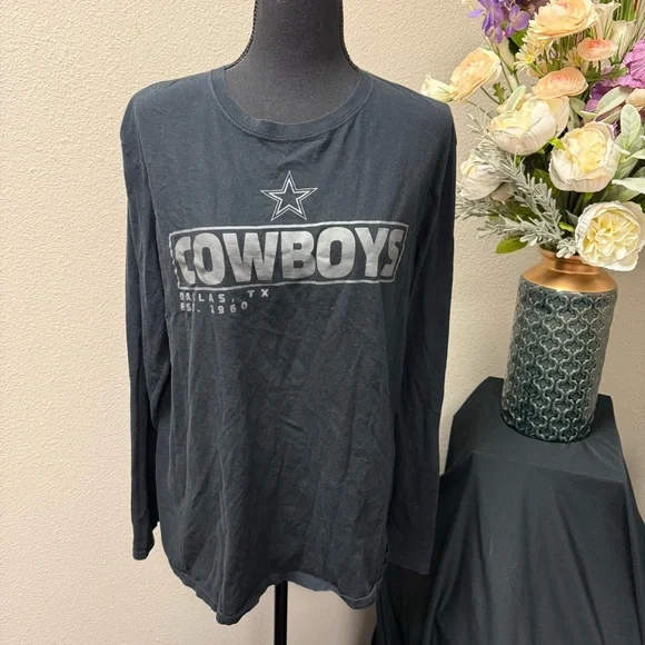 Dallas Cowboys Black Long Sleeve Graphic Tee L | NFL Fan Shirt Unisex - Picture 1 of 6